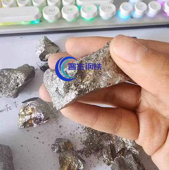 Feti Alloy Ferrotitanium 70 Metal Lump / Powder Iron Ferro Titanium with Factory Price